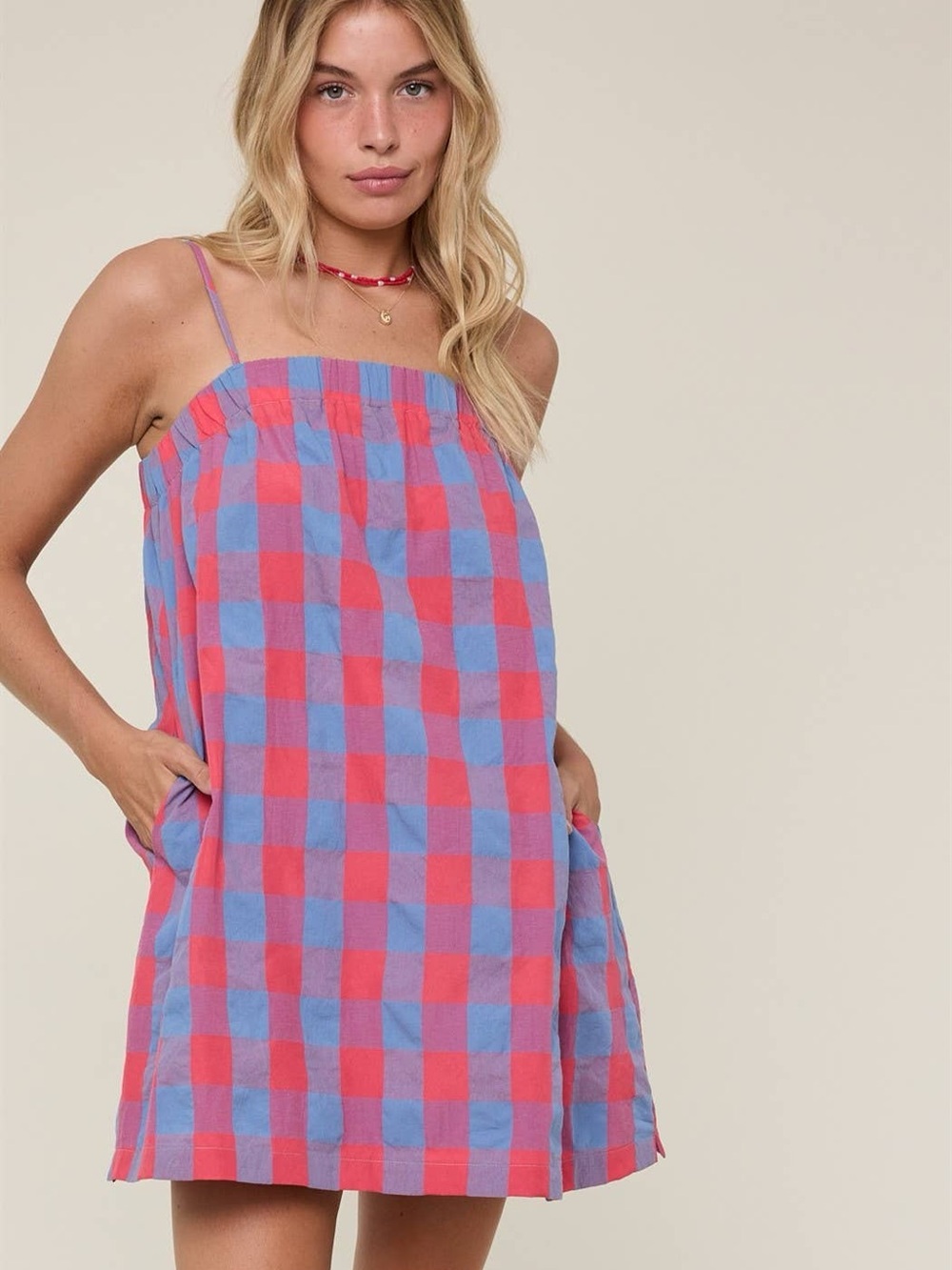 Wishlist Apparel - PLAID CAMI MINI DRESS - Picture 2 of 4
